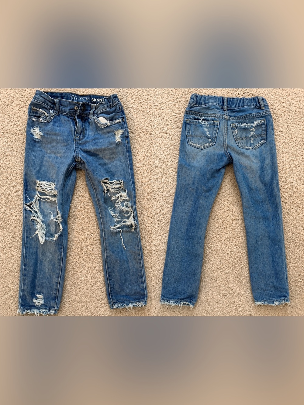 The Children's Place Distressed Blue Skinny Jeans for Kids